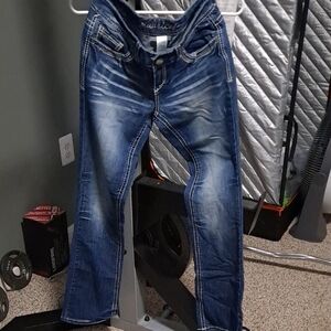 Maurices Men's Distressed Blue Bootcut Jeans